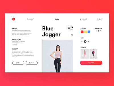 Buy Page Interface app apparel branding buy cart chuu clothing design designs interface korea page ui ux web design website