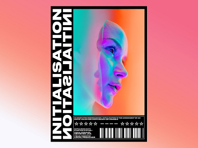 Initialisation cyberpunk design photography poster posters typography