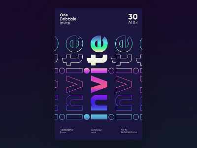 Invite design dribbble dribbble invites how illustration invite join poster typography