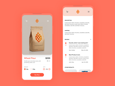 Wheat App app buy design ecommerce mobile app design page screen ui ux wheat
