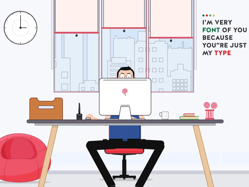 A day at Lollypop Studio animation design humor gif