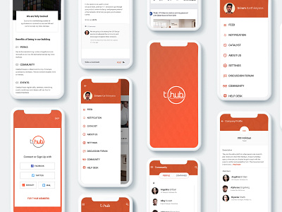 Mobile screens- Incubator platform app design branding mobile app design ui design uxui design visual design