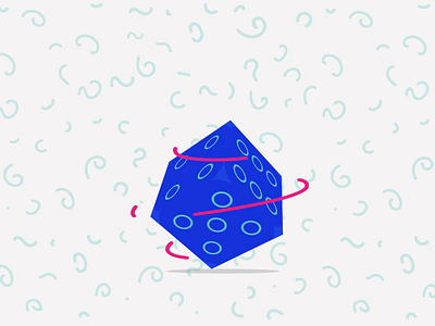 Dice 3d Dribbble animated gif animation illustration