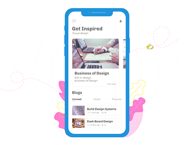 App for reading your favorite blogs app app design ux ui visual design