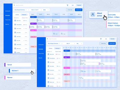 Schedule Wireframes card cards ui drag and drop dropdown interaction design pay product product design schedule app scheduler time ui ux ux design web app web apps wireframes wireframing