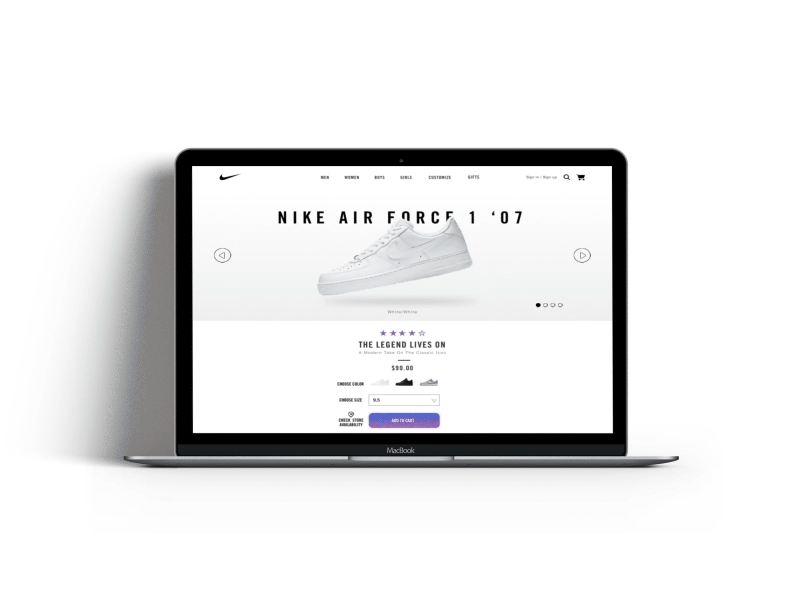 I'll take two pers animation design forces interaction nike principle responsive design user experience ux web design