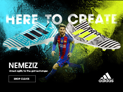 Adidas Nemeziz Header adidas homepage soccer. ui visual design web design