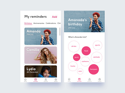 Reminders app design interface ui