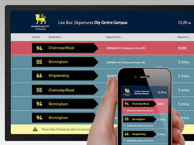 Live buses data bus departures responsive web app