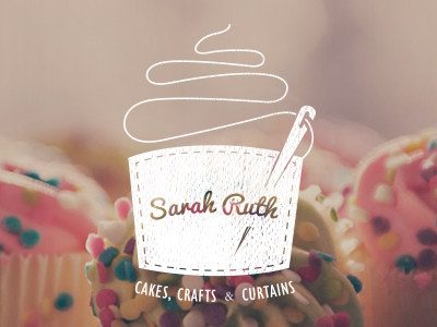 Sarah Ruth Logo cake crafts cupcake logo needle