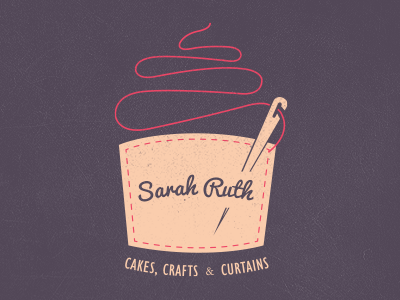 Sarah Ruth Logo cake crafts cupcake logo needle