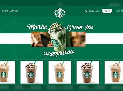 Starbucks Redesign branding design mock up starbucks ui web design website website design