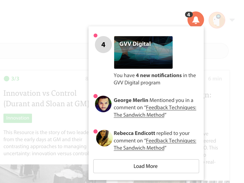 Notifications Panel product design product feed notifications ux design