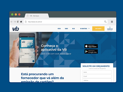 Site VB Serviços design figma interface ui ui ux design