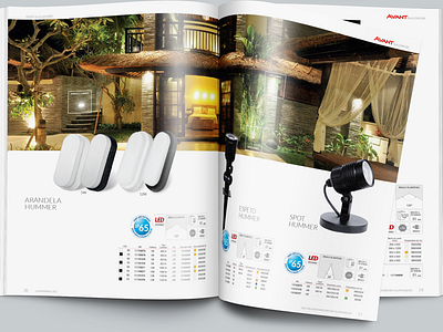 Página dos produtos para área externa avant catálogo design diagramação magazine