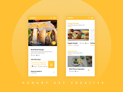 Hungry be Creative! design dribbble food interface recipe sketch ui uiux user interface ux