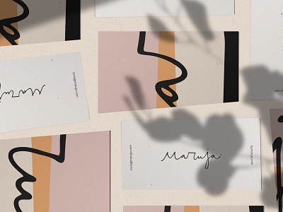 Accessories brand Maruja Branding branding business card color design illustration lettering logo pastel colors typography