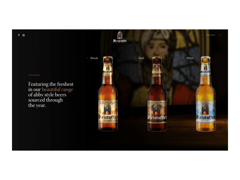Kristoffel Beer Transitions animation branding design ecommerce prototype transitions typography ui ux visual design