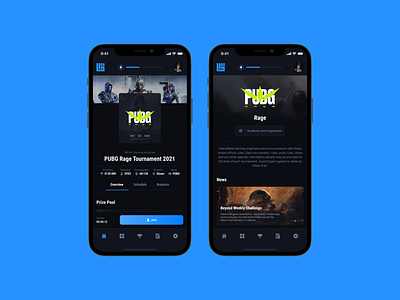 Nafes – Competitive eSport Platform app competititve dark design esport gaming mobile platform tournament ui ux