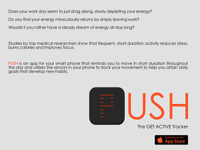 PUSH - The GET ACTIVE Tracker activity app icon ios tracker ui