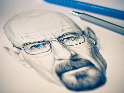 Say my f***in name ! bad breaking dune dunedzn heisenberg illustration ink paper pencil walt walter white