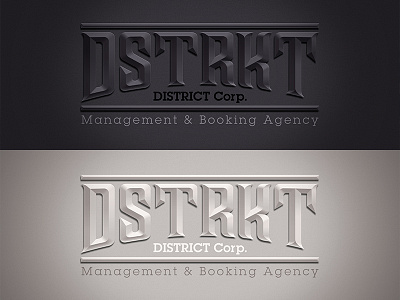 DSTRKT - District Corp. black district dune dunedzn gang letter lettering logo logotype typo typography white