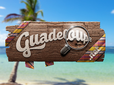 Guadeloupe.net beach dune dunedzn gang guadeloupe gwada logo madras palm type typography wood