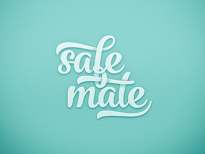 Safe Mate - Logo blue draw dune gang handmade letter lettering logo safe type typography wave