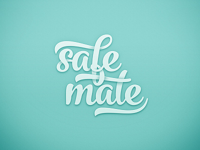 Safe Mate - Logo blue draw dune gang handmade letter lettering logo safe type typography wave