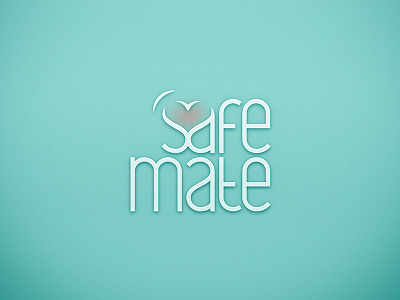 Safe Mate - logo denied adobe blue dune gang heart letter lettering logo safe type typography wave