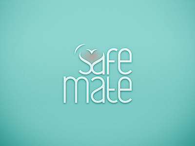 Safe Mate - logo denied adobe blue dune gang heart letter lettering logo safe type typography wave