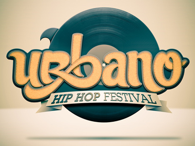 Logo Urbano Festival disc dune dune dzn festival gang hip hop illustration old school typo typography vinyl