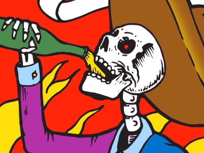 Drunk mariachi calavera dead mariachi november skull