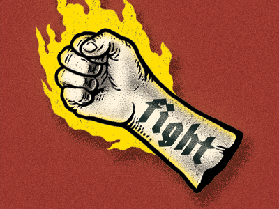 Fight drawing fist illustration photoshop power