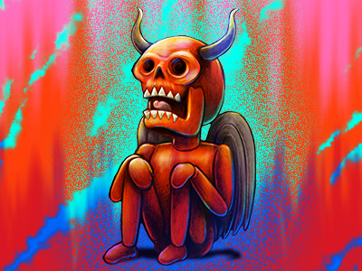 Diablito devil evil illustration lil mexican mexico photoshop skull