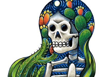 Llorona dead death drawing illustration skull