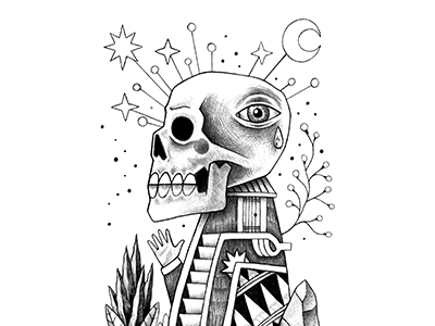 Dead dreaming drawing groenewold illustration skull tattoo