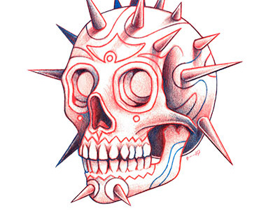 Spinal dead drawing groenewold illustration ilustracion mexican mexico sketch skull