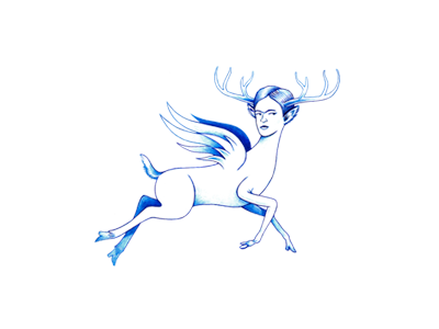 Frida Kahlo angel azul blue deer design dibujo drawing frida frida kahlo fridakahlo groenewold illustration ilustracion logo mexican mexicano portrait sketch sketching venado