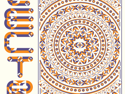 Electromandala mandala typography vector