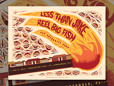 Less Than Jake/Reel Big Fish Poster gig poster illustration less than jake music punk reel big fish ska vector
