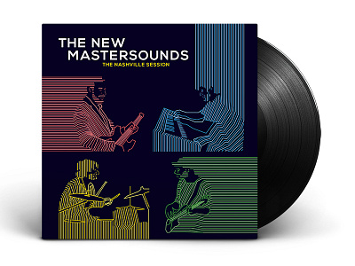 The New Mastersounds - The Nashville Session Cover album cover eric karbeling funk illustration jazz music vector