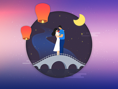 Chinese Valentine's Day illustrations