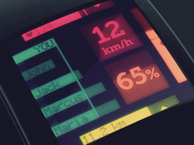 Kronos - UI closeup interaction design sports ui watch wearable