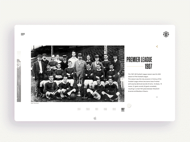 Man United animation gif uiux webdesign