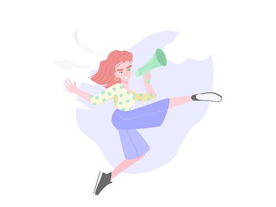 Illustration about Negotiation fighting girl illustration jump minimal redhair vector web illustration website