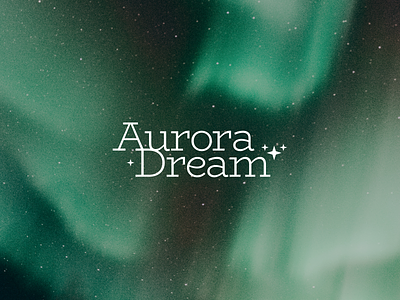Aurora Dream - Logo aurora aurora borealis graphic design landing logo minimal northern lights stars travel