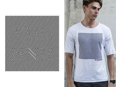 Techno Print black and white graphic design minimal music optical illusion print t shirt t shirt design techno typography vector