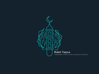 Shoot 2 emblem kareem kubah lineart logo monoline moon ramadhan roket shiam taqwa tower