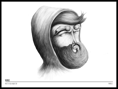 Caracter bw "Wind@ beard black and white bw character drawing face guy illustration man minimal pencil sketch